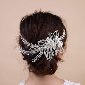 LOVFOIVER branch leaf design hairband adds delicate elegance for weddings and proms