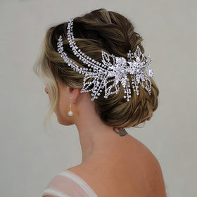 LOVFOIVER rhinestone hair clip detailed design for secure, long lasting bridal styling