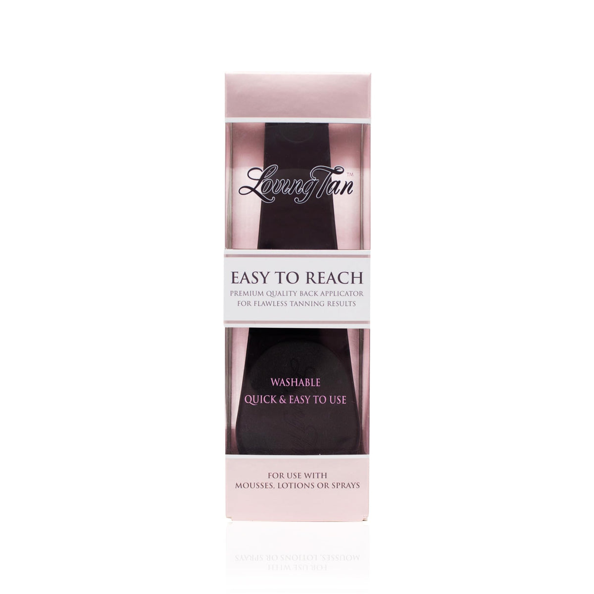 Loving Tan Easy to Reach Back Applicator front view for even back coverage