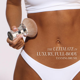 Loving Tan brush free-standing design keeps your vanity clean.