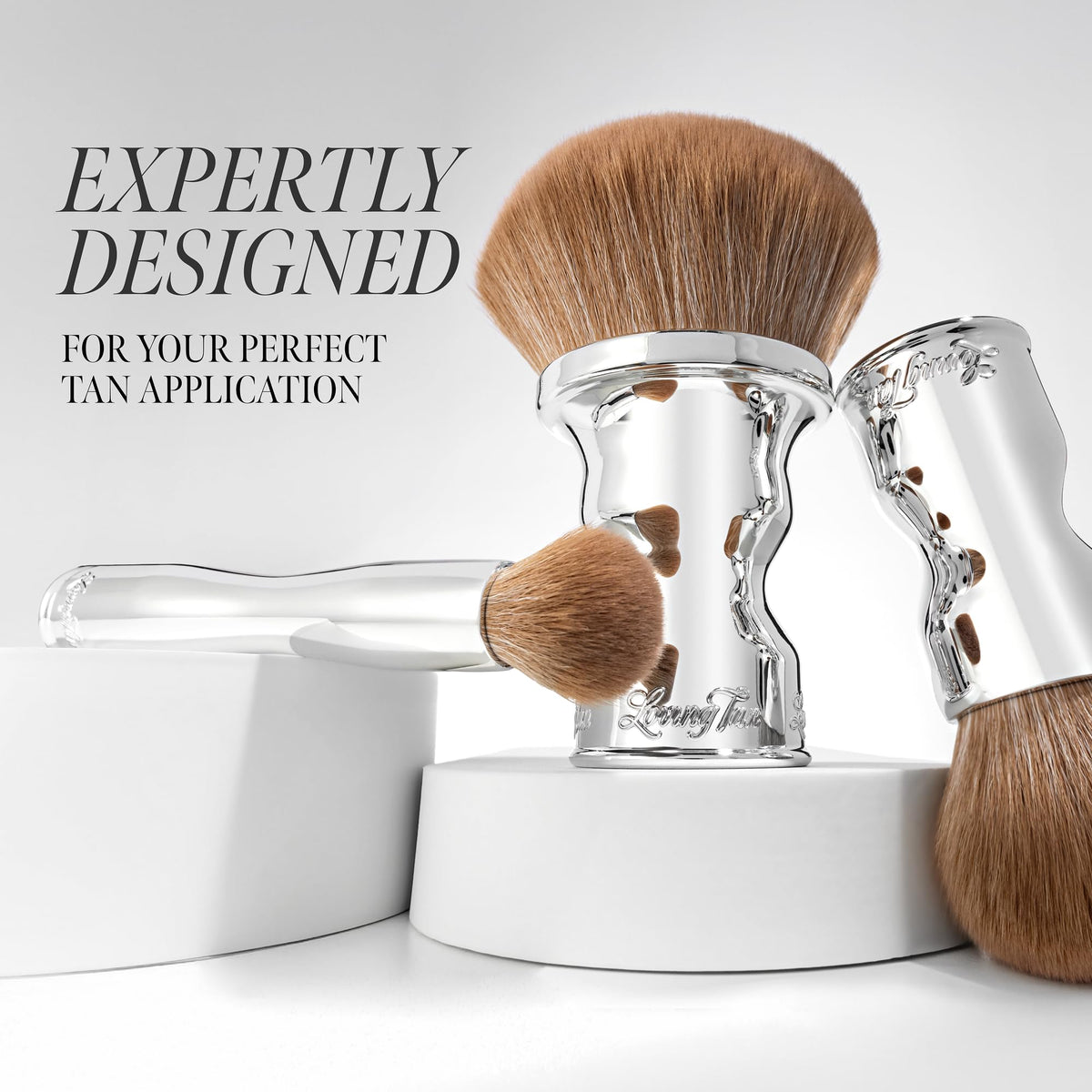 Loving Tan Flawless Face Tan Brush enhances facial contouring precision.