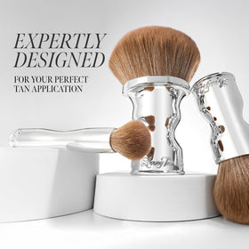 Loving Tan Flawless Face Tan Brush enhances facial contouring precision.