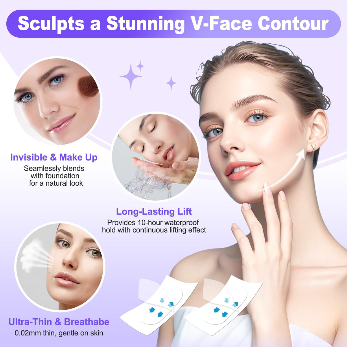 Loxbcin nano-adhesion face tape strong adhesion without irritation.