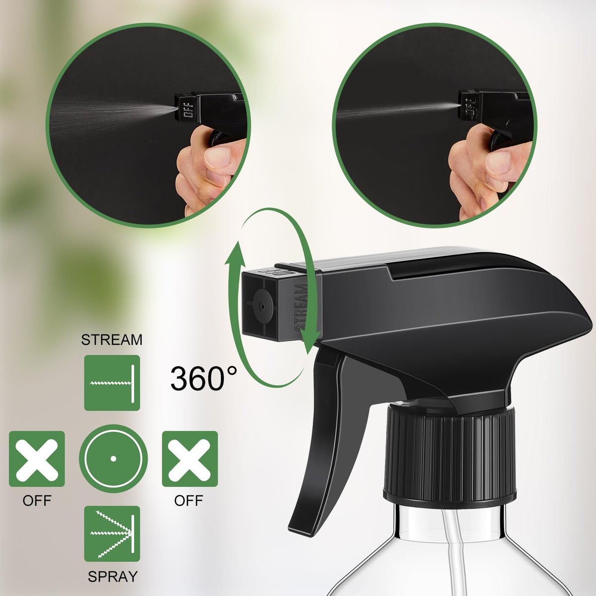 Extra nozzles and funnels in LOYIM set aid quick refills and adjustments