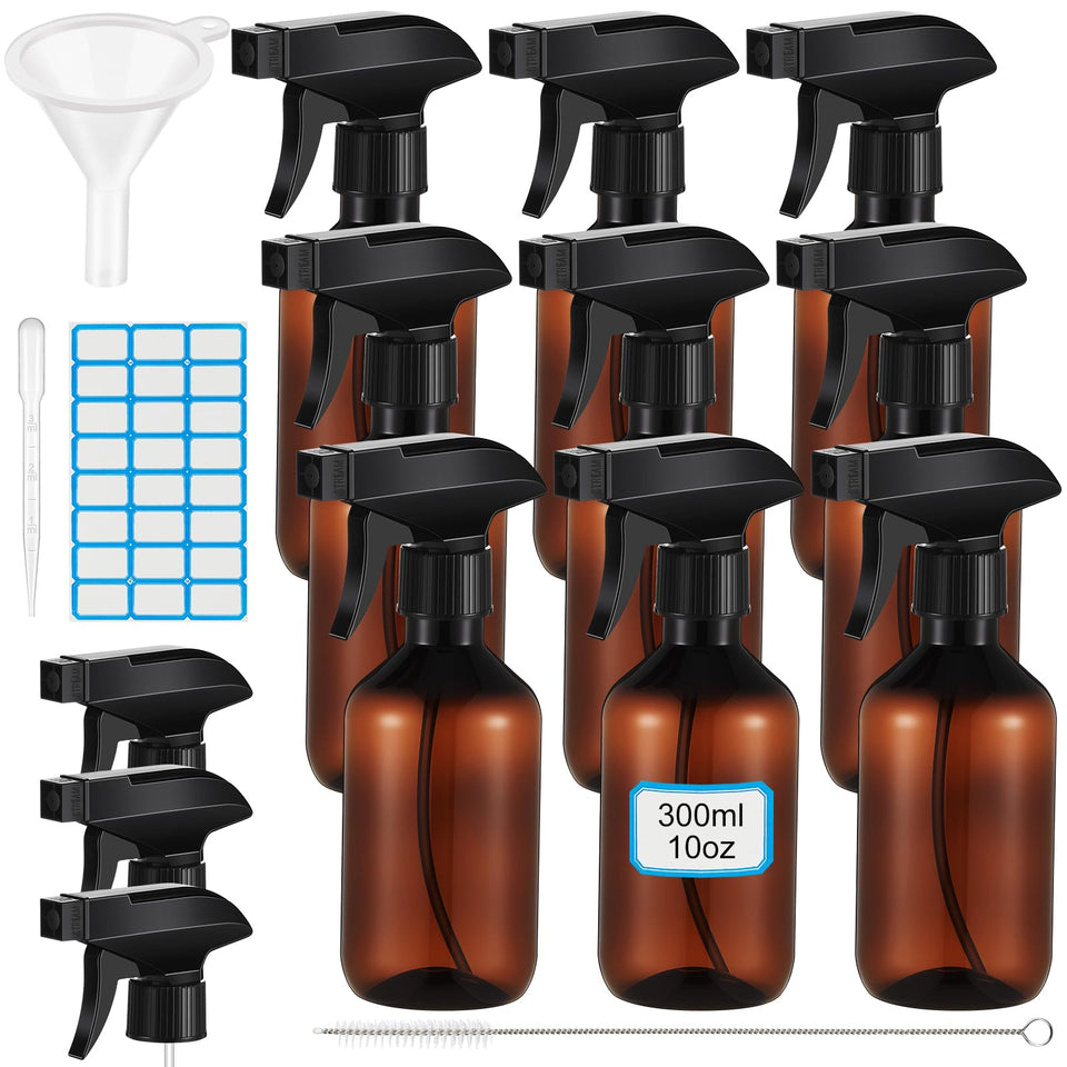 LOYIM amber 10oz spray bottle for precise cleaning and plant misting.