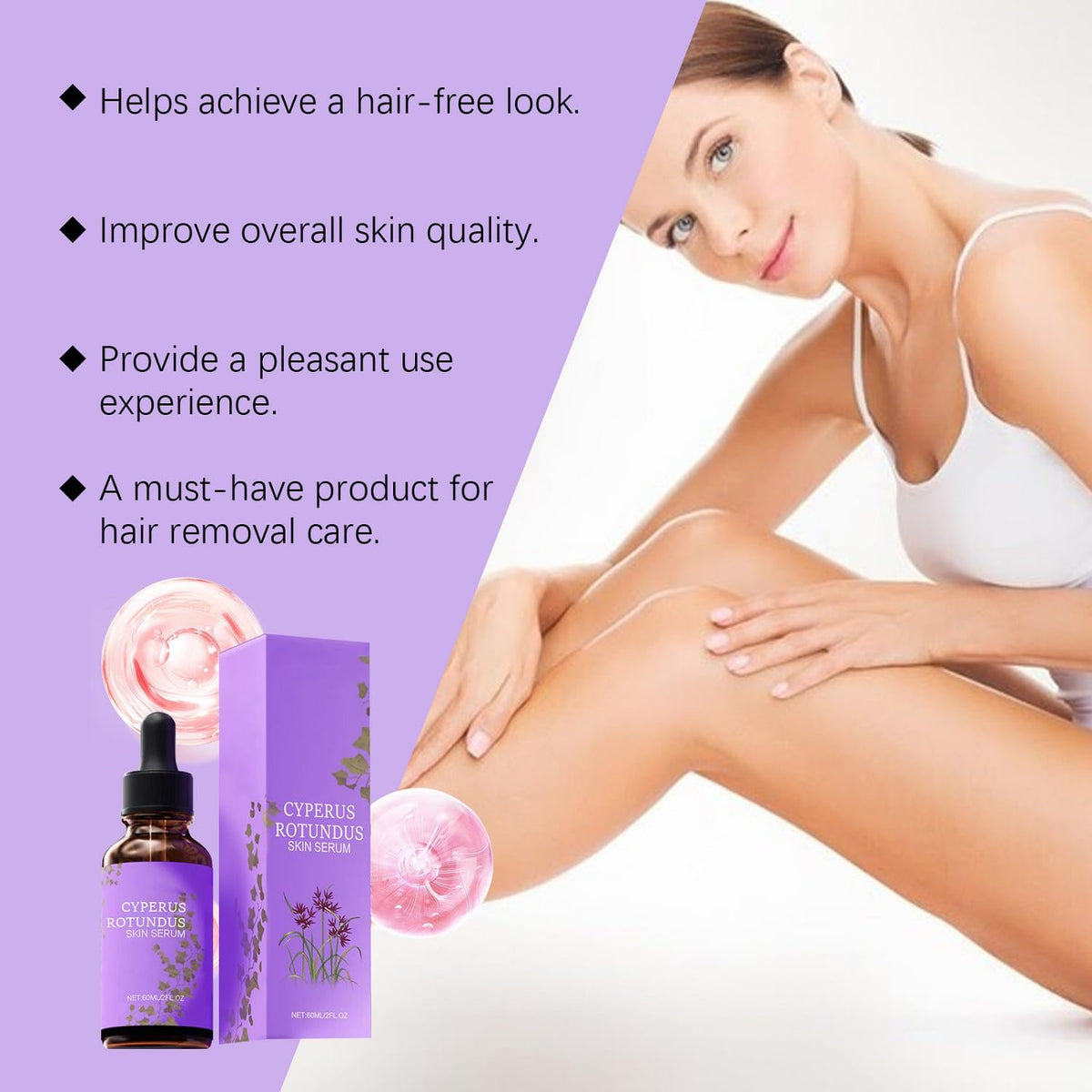 Dropper bottle of LOYOTICE Cyperus Rotundus Serum for precise application.