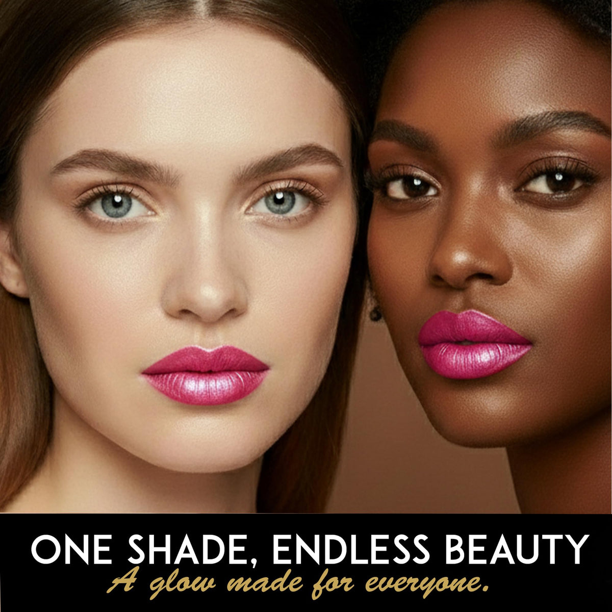 L’Paige glow for daytime-to-night wear with cool-tone berry pink.