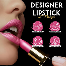 L’Paige lips show buildable shimmer from sheer tint to bold Frosted Amethyst.
