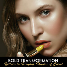 L'Paige LYW satin finish lipstick during smooth, precise application.