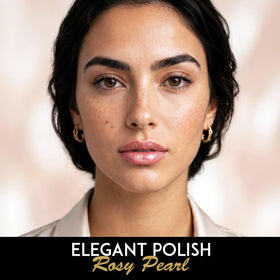 Lips wearing L’Paige Rosy Pearl L56 with lightweight hydration and shine