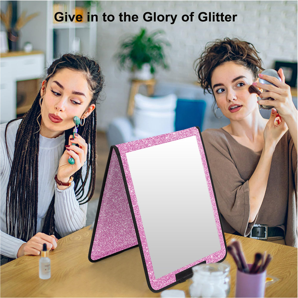 LPHUMEX festival-ready mirror adds sparkle to prep routines.