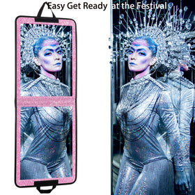 LPHUMEX shatterproof acrylic full-length mirror delivers clear reflections.