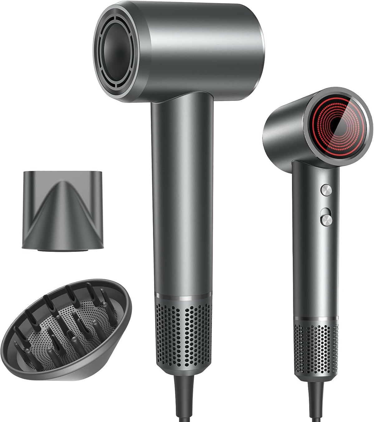 lpstea hair dryer front view shows compact, easy-to-use design for daily styling