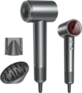 lpstea hair dryer front view shows compact, easy-to-use design for daily styling