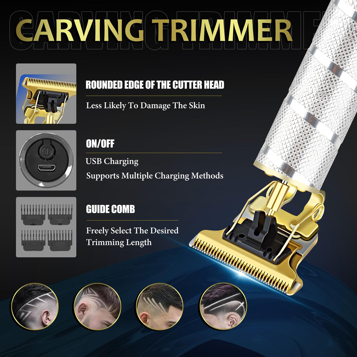 LQT 4-piece cordless grooming kit for versatile at-home styling.