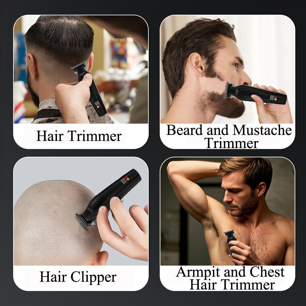 LQT 902 cordless trimmer in use for quick beard shaping