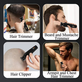 LQT 902 cordless trimmer in use for quick beard shaping