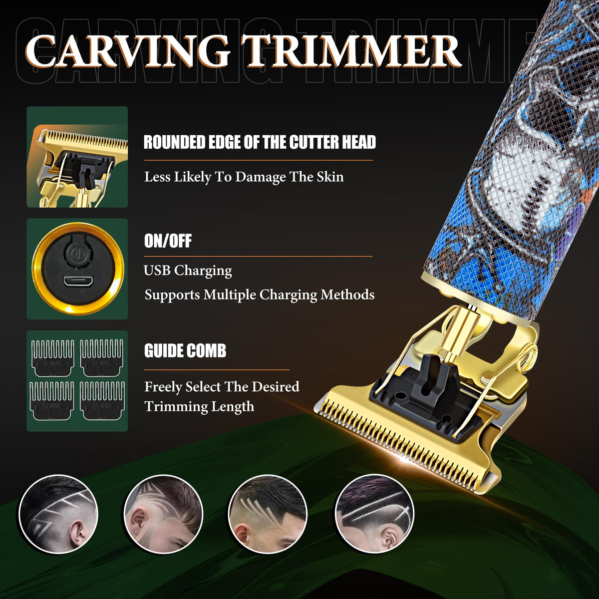 LQT barber cape and styling comb set for a complete home grooming setup.