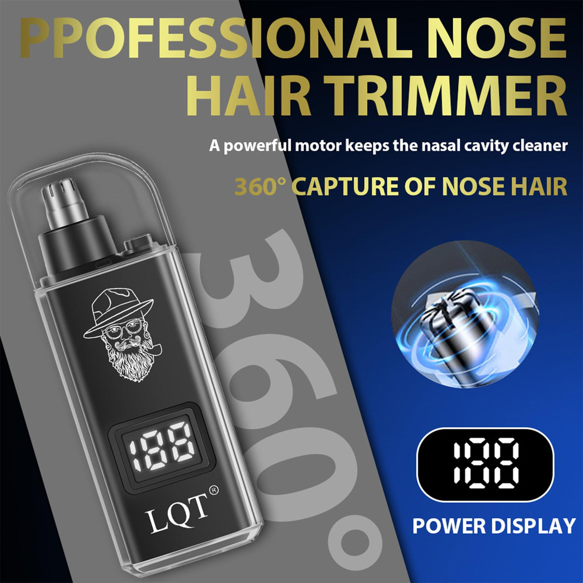 LQT compact design with travel case for easy on-the-go grooming.