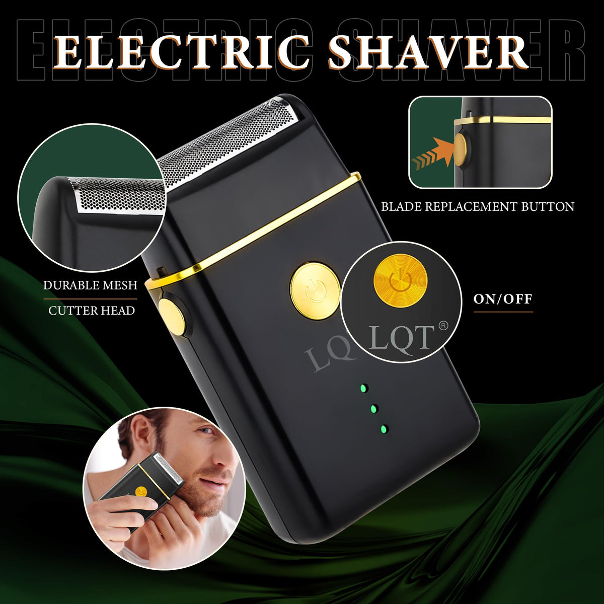 LQT cordless grooming kit in use, showing portable, room-to-room flexibility.