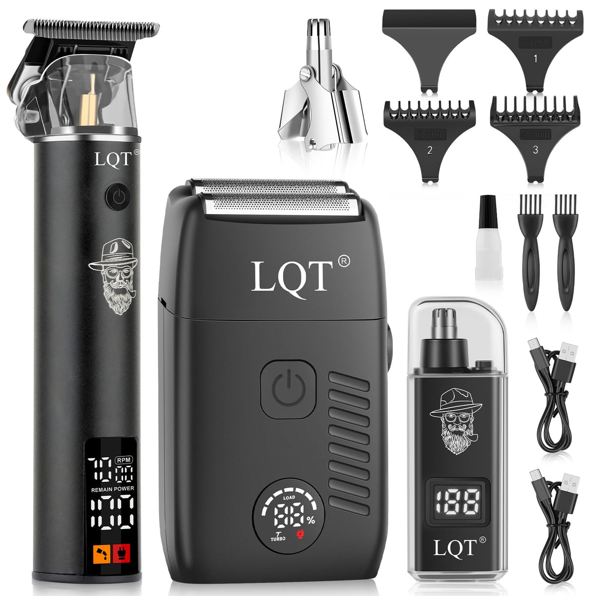 LQT electric foil shaver front view for a close, comfortable daily shave.