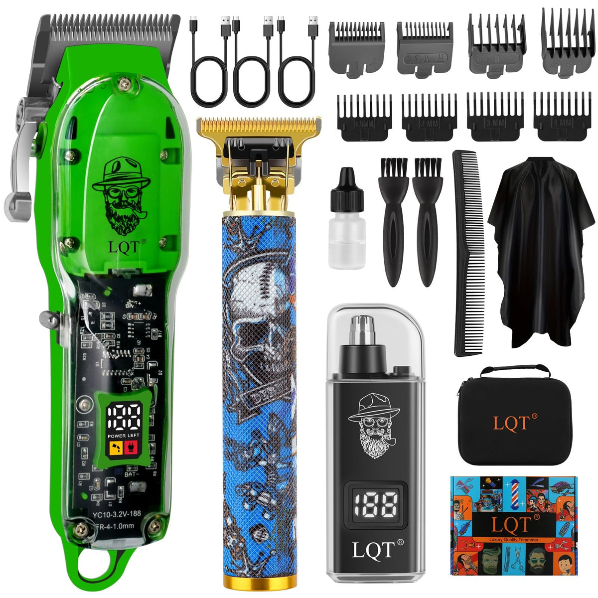 LQT hair clipper set full kit for precise home grooming