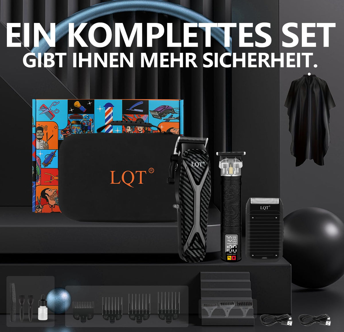 LQT Hair Clippers for beard trimming and detail work.