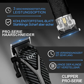 LQT Hair Clippers cordless design for easy styling anywhere.