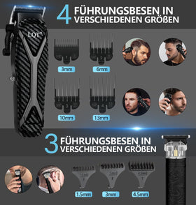 LQT Hair Clippers dragon-pattern body offers comfortable grip.