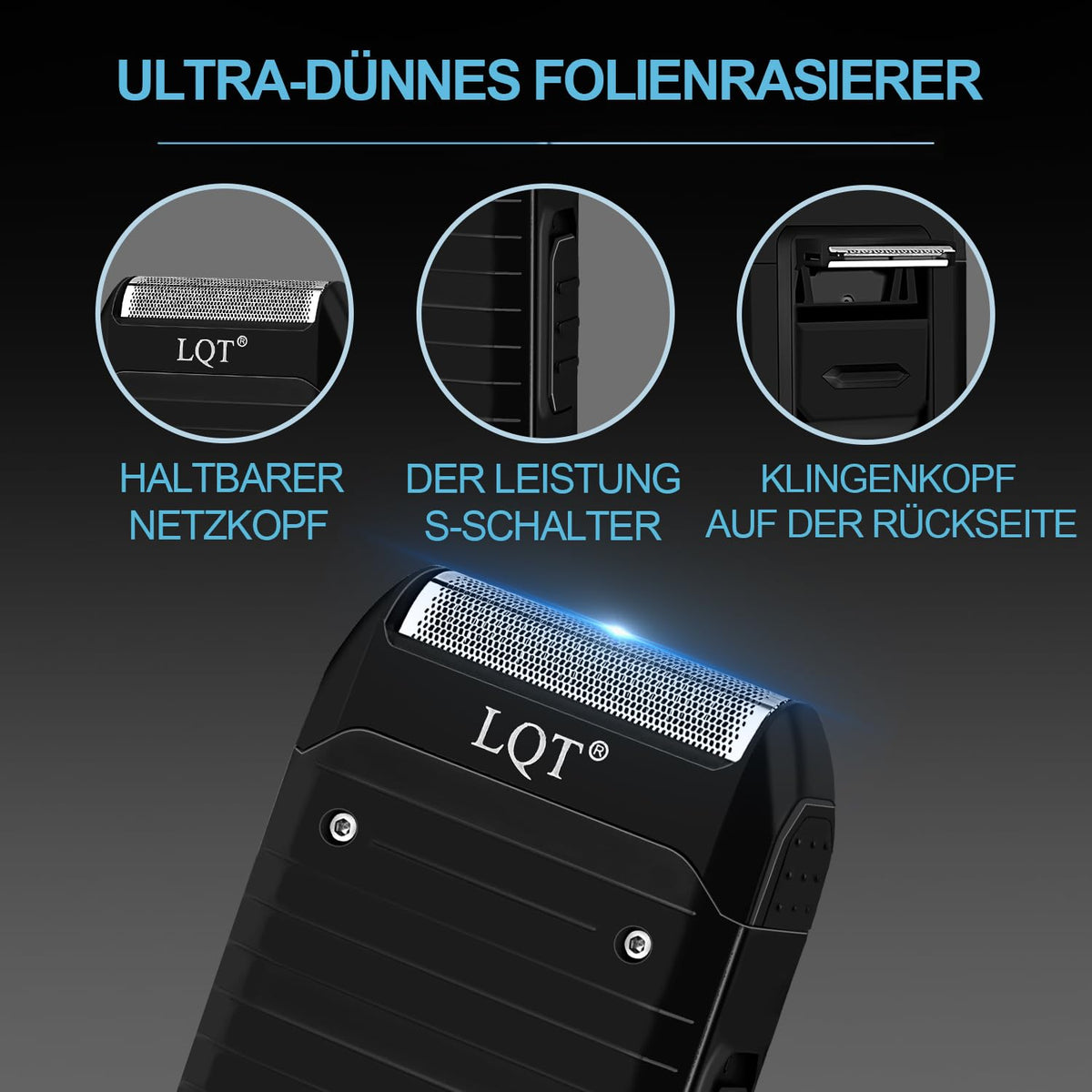 LQT Hair Clippers LED display tracks battery and oil levels.