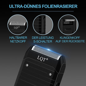 LQT Hair Clippers LED display tracks battery and oil levels.