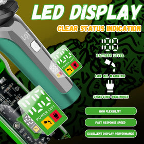 LQT kit includes guide combs, brush, oil, and USB cables for complete maintenance