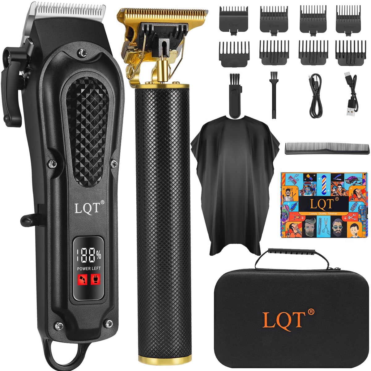 LQT clippers with LED display for precise battery status.