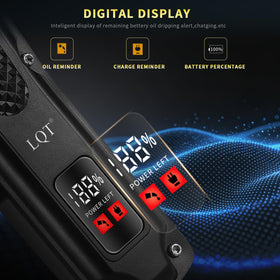LQT low-noise clippers keep work quiet during night trims.