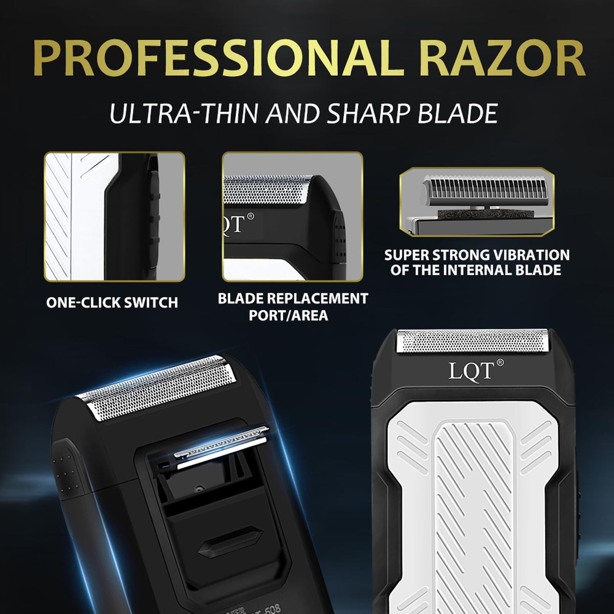 LQT nose trimmer for quick upkeep between sessions.