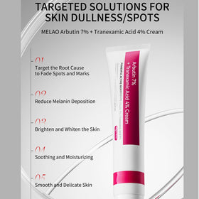 LRUSEIFE Arbutin and Tranexamic Cream after application glow on skin