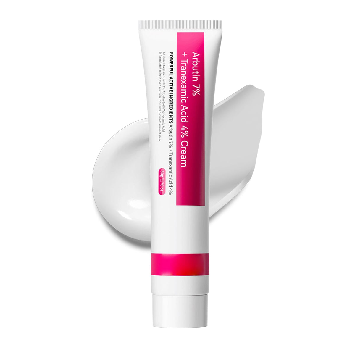 LRUSEIFE Arbutin 7% + TXA cream tube for travel-friendly application.