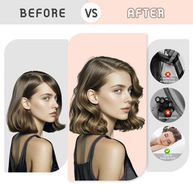 Lrzduya velvet 3 rods curl wand set for soft overnight waves