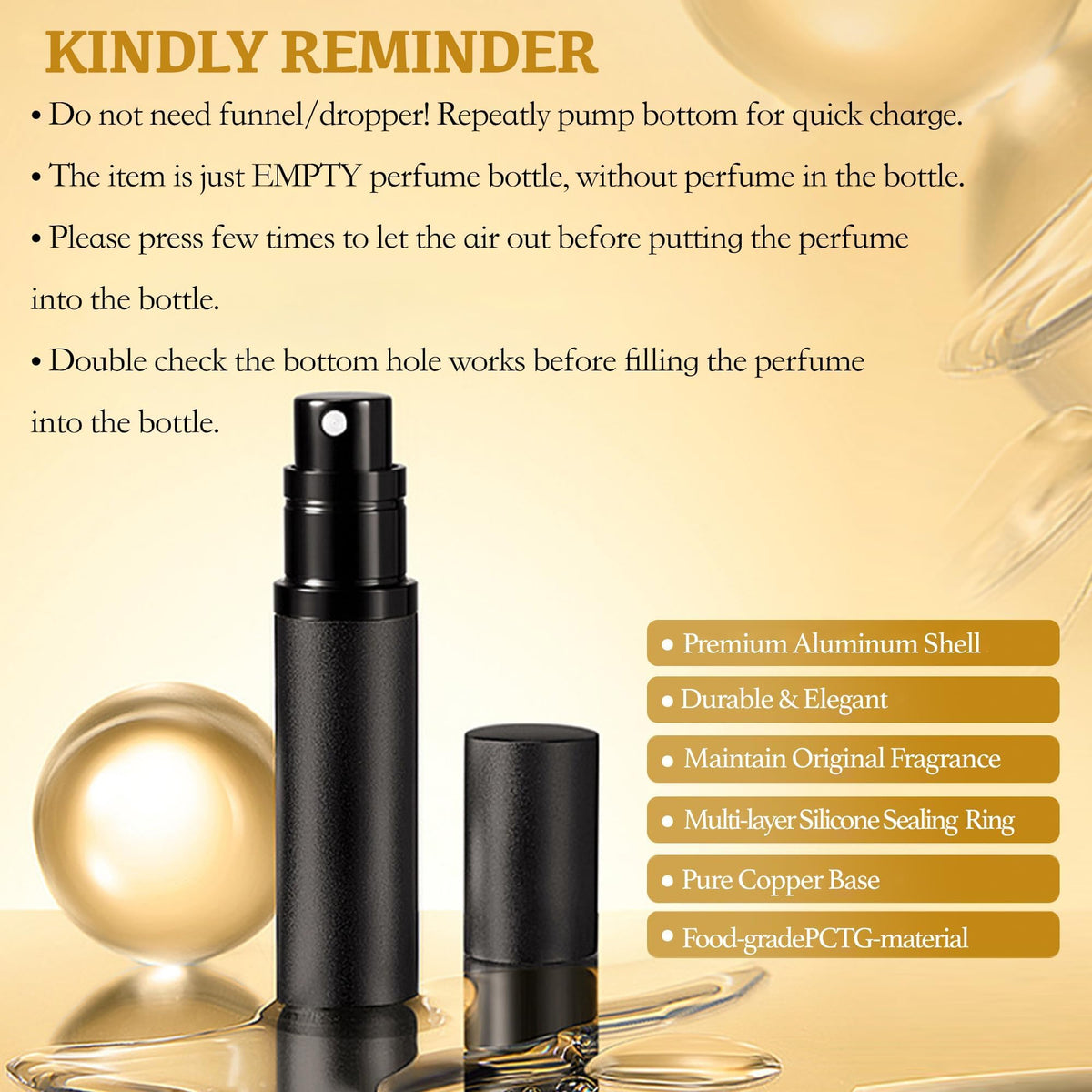 LTBL compact 5ml size fits pockets and purses.