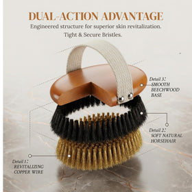 LTBLTF dry brush with beechwood handle for comfortable grip