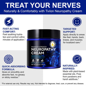 LTQXGT Nerve Relief Cream applied to the hand for quick comfort.