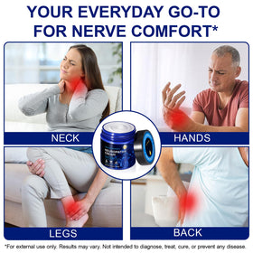 LTQXGT Nerve Relief Cream 2-pack packaging emphasizes value and convenience.