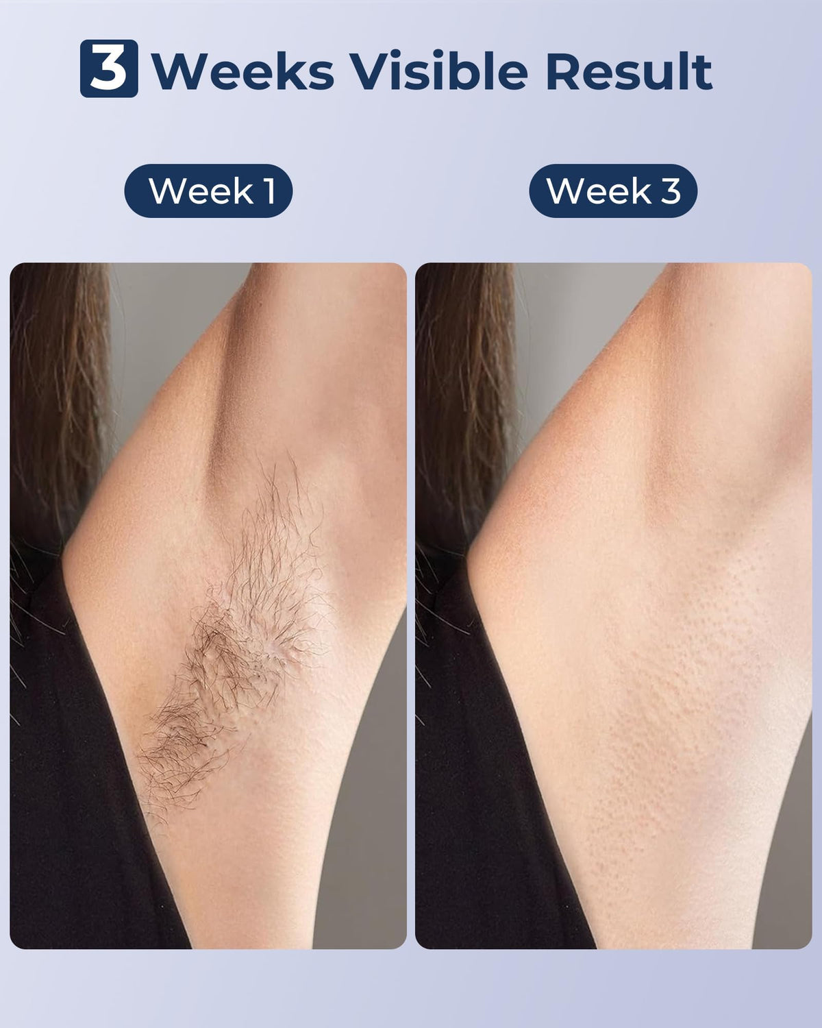 Manual mode demonstrates use on legs and armpits with LUBEX.