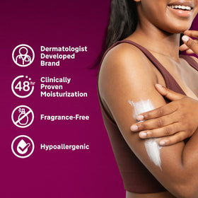 Lubriderm Advanced Therapy vitamin E and B5 ingredients on the label