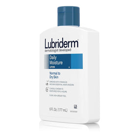 Pack of 3 Lubriderm Daily Moisture Lotion bottles.