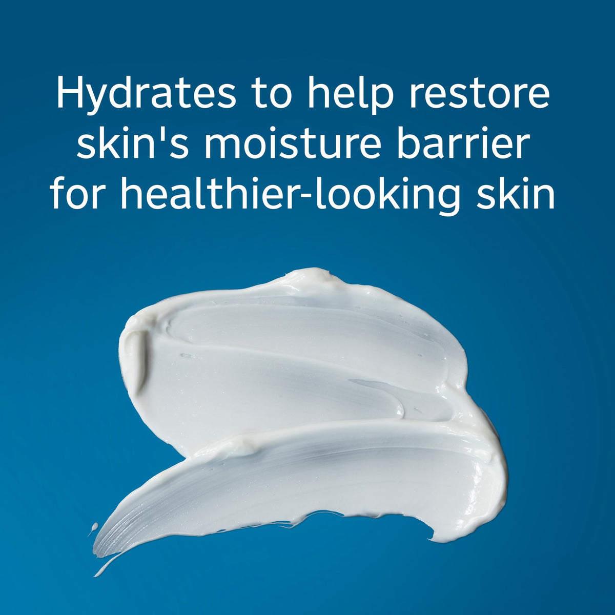 Hands applying Lubriderm daily moisture lotion to clean skin.