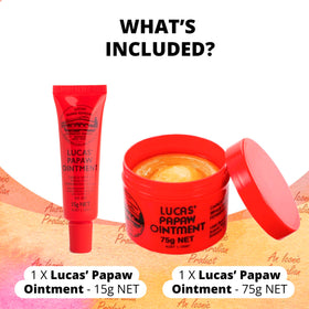Lucas Papaw Ointment 15g tube with lip applicator for on-the-go lip care