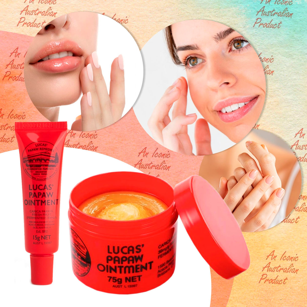 Lucas Papaw Ointment applied to cracked heels and dry patches