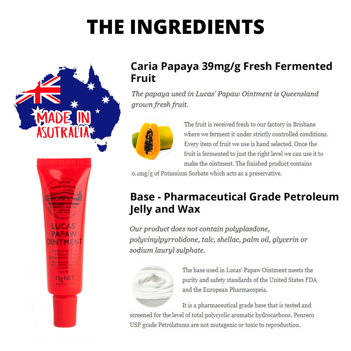 Product packaging and label of Lucas Papaw balm gift set.