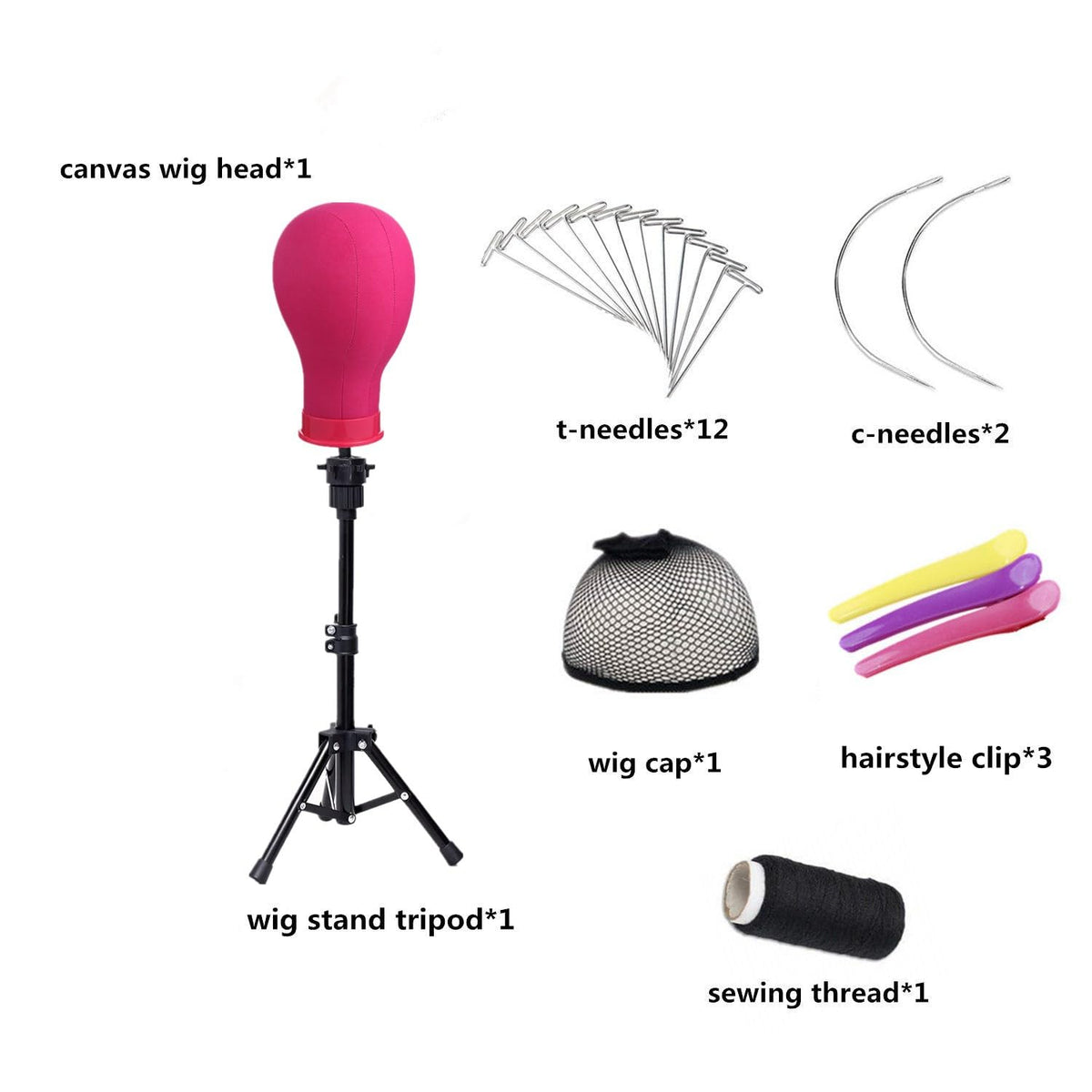 lucicass rose wig cap and accessories for precise wig construction